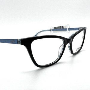 Candie's CA0170 001 Full Eyeglass Frames Flex Cat Eye Shiny Black Blue 53-17-140